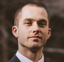 Crypto market expert Thomas Whitfield, trading analyst, portrait